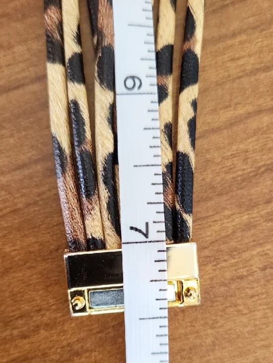 3/$30 Gold & Brown Animal-Print Multi-Strand Bracelet - Picture 4 of 4
